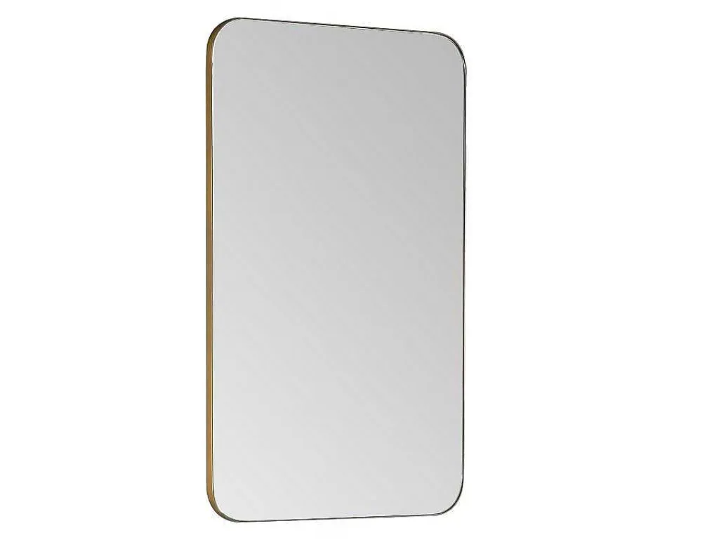 Rechthoekige Badkamerspiegel Met Gouden Contour - 50 X 80 Cm - Demetria-OZAIA