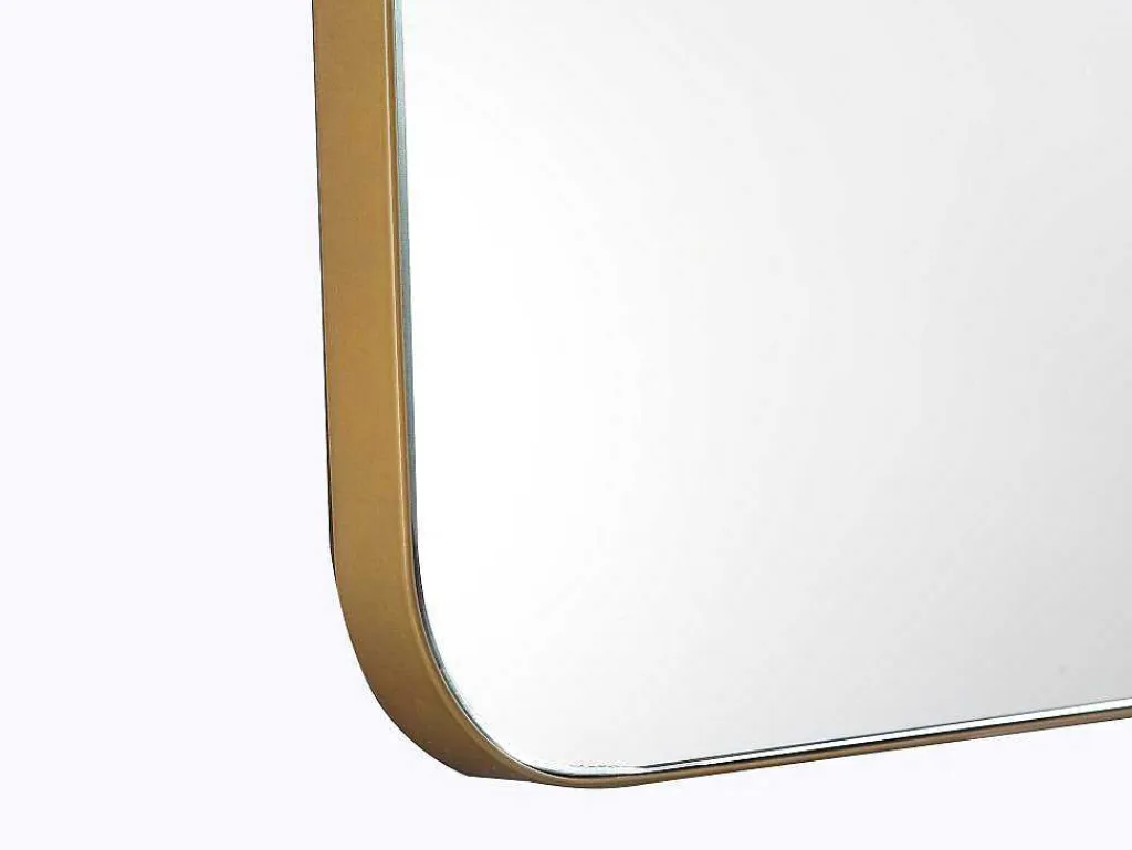 Rechthoekige Badkamerspiegel Met Gouden Contour - 50 X 80 Cm - Demetria-OZAIA
