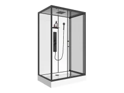 Rechthoekige Douchecabine Met Massagestralen Plaatsingsrichting Naar Keuze L120 X B80 X H215 Cm Sulipa-Shower & Design