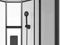 Rechthoekige Douchecabine Met Massagestralen Plaatsingsrichting Naar Keuze L120 X B80 X H215 Cm Sulipa-Shower & Design