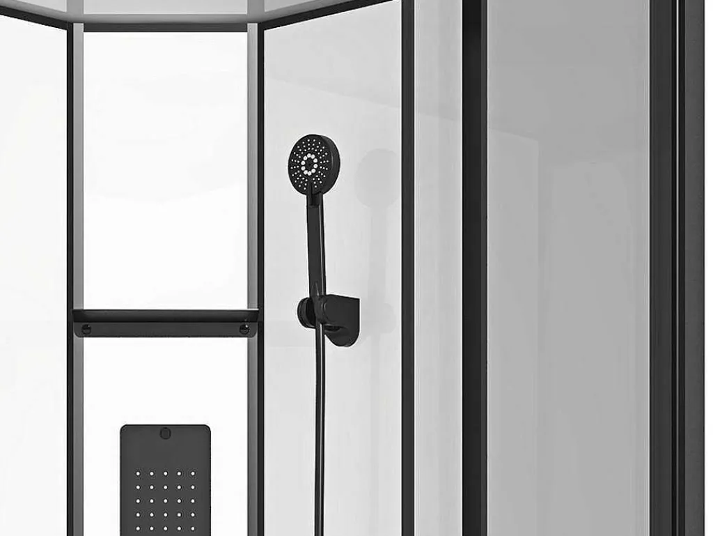 Rechthoekige Douchecabine Met Massagestralen Plaatsingsrichting Naar Keuze L120 X B80 X H215 Cm Sulipa-Shower & Design