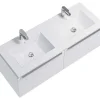 Rechthoekige Keramische Wastafel - Wit - 122 X 46,5 Cm - Motiac-Shower & Design Outlet