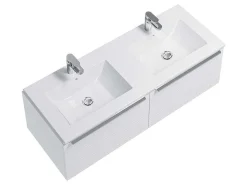 Rechthoekige Keramische Wastafel - Wit - 122 X 46,5 Cm - Motiac-Shower & Design Outlet