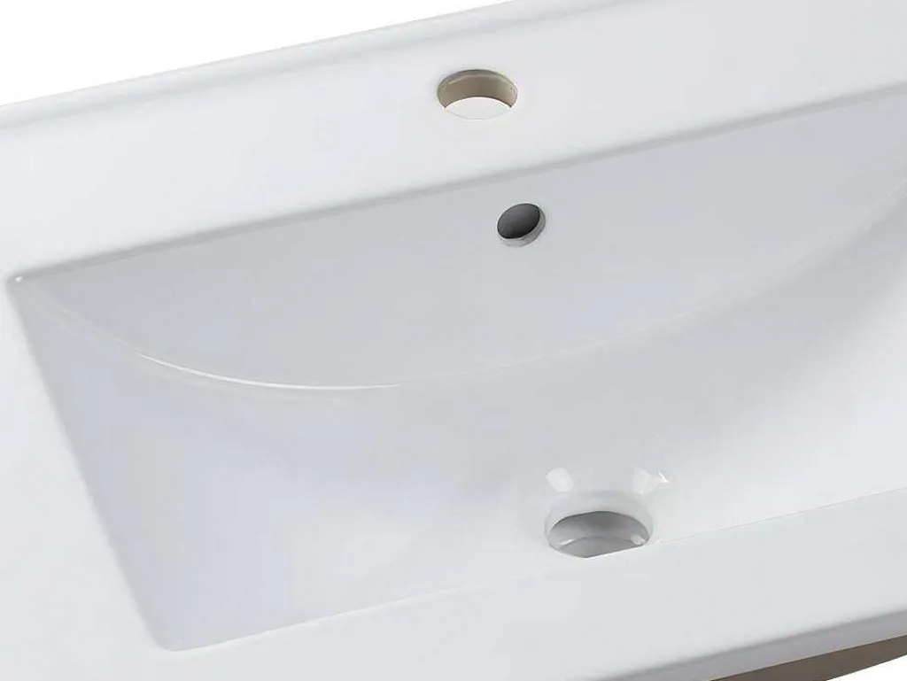 Rechthoekige Keramische Wastafel - Wit - 81 X 46,5 Cm - Motiac-Shower & Design New