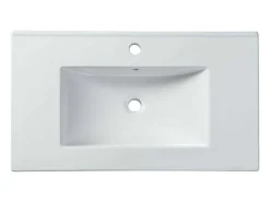 Rechthoekige Keramische Wastafel - Wit - 81 X 46,5 Cm - Motiac-Shower & Design New