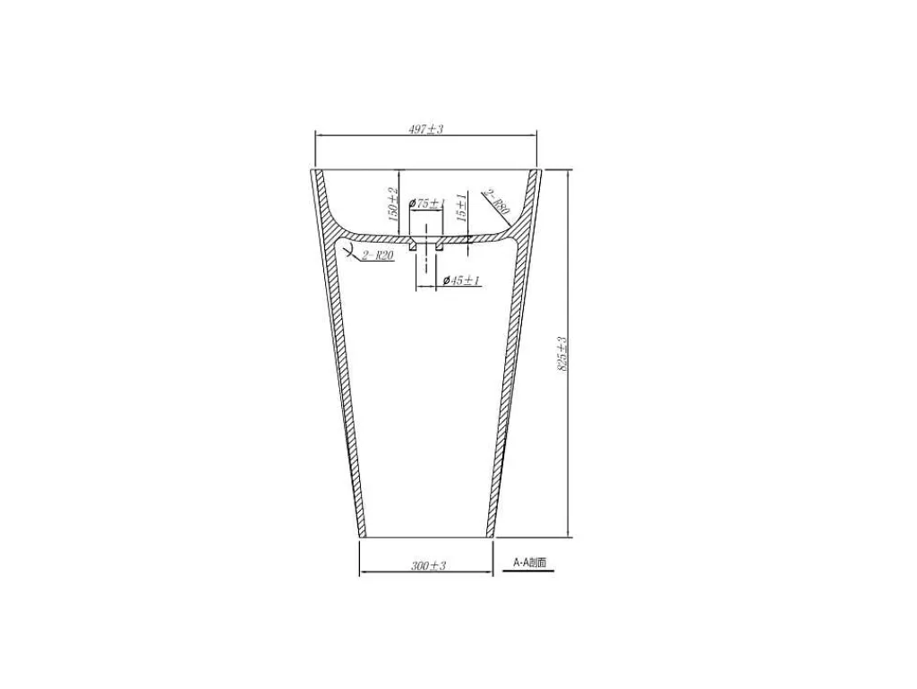 Rechthoekige Staande Wastafel Van Solid Surface - Wit - Tilicho-Shower & Design Outlet