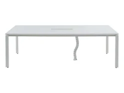 Rechthoekige Vergadertafel - 6 Personen - Wit - L240 Cm - Downtown-Workēa New