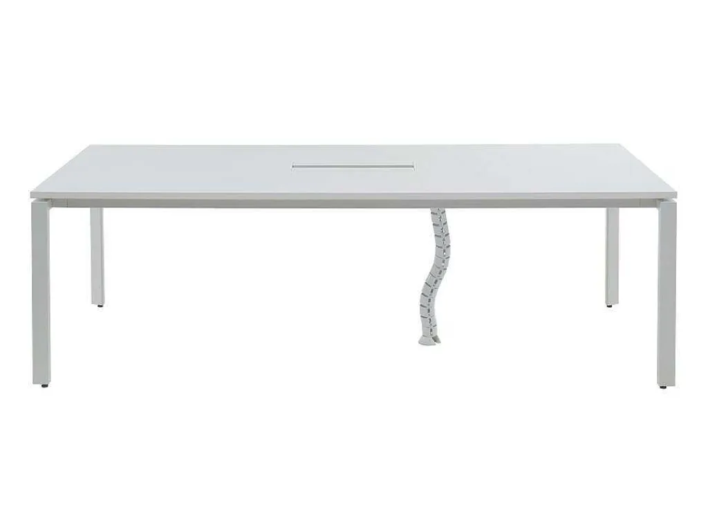 Rechthoekige Vergadertafel - 6 Personen - Wit - L240 Cm - Downtown-Workēa New