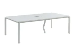 Rechthoekige Vergadertafel - 6 Personen - Wit - L240 Cm - Downtown-Workēa New