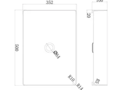 Rechthoekige Wastafel Om Te Plaatsen - Geborsteld Goudkleurig - L50 X B35,2 Cm - Demarquy-Shower & Design Online