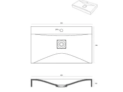 Rechthoekige Wastafel Om Te Plaatsen Van Beton - L80 X B48 Cm - Serov-Shower & Design Sale