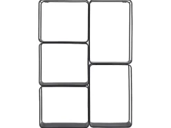 Rek - 5 Plankjes - Metaal - Zwart - Asunta-Vente-unique Hot