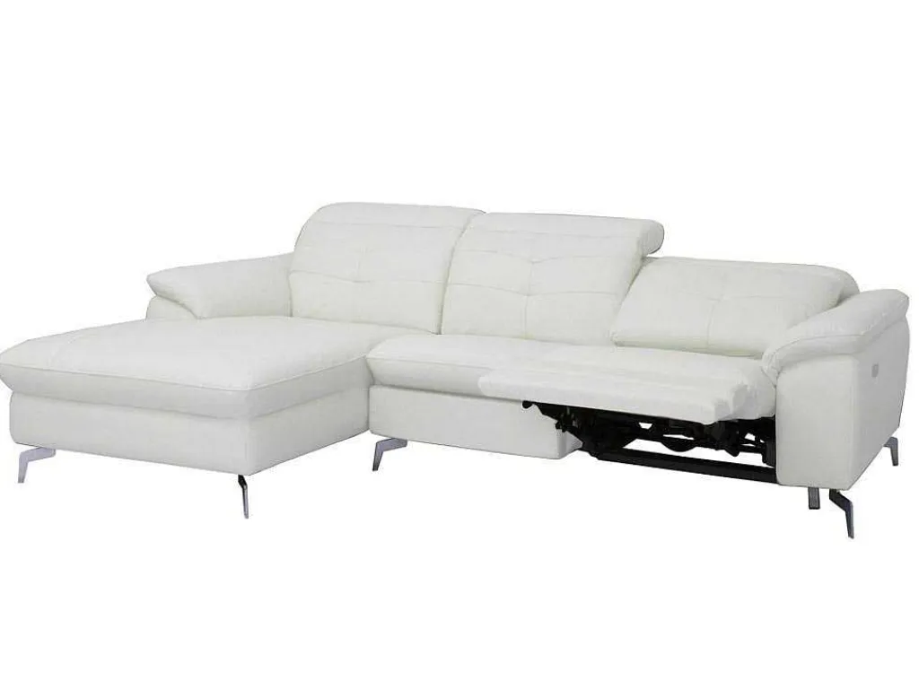 Relax Hoekbank Elektrisch Van Buffelleer Lismore - Wit - Hoek Links-Vente-unique Best