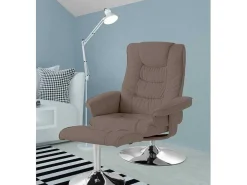 Relaxfauteuil + Kruk Cappucino-Loft24 Hot