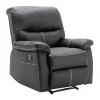 Relaxfauteuil Canby - Kunstleer - Zwart-Vente-unique Clearance