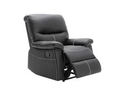 Relaxfauteuil Canby - Kunstleer - Zwart-Vente-unique Clearance