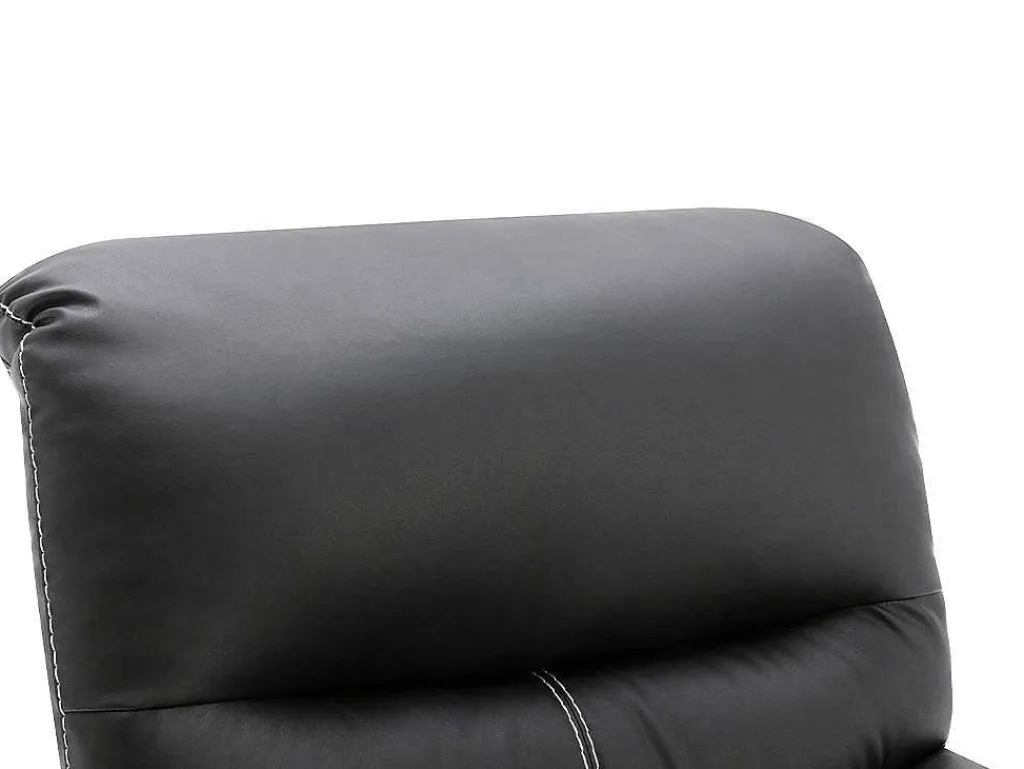 Relaxfauteuil Canby - Kunstleer - Zwart-Vente-unique Clearance