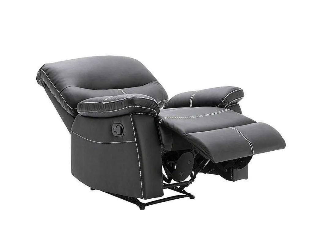 Relaxfauteuil Canby - Kunstleer - Zwart-Vente-unique Clearance