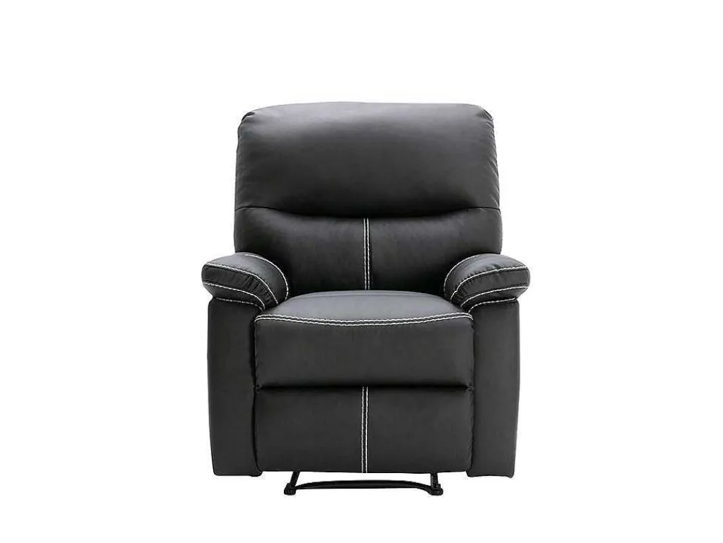 Relaxfauteuil Canby - Kunstleer - Zwart-Vente-unique Clearance