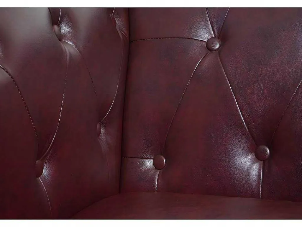 Relaxfauteuil Edinburgh Ronde Poten, Ronde Poten, Roodbruin-Vente-unique Sale