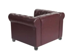 Relaxfauteuil Edinburgh Ronde Poten, Ronde Poten, Roodbruin-Vente-unique Sale