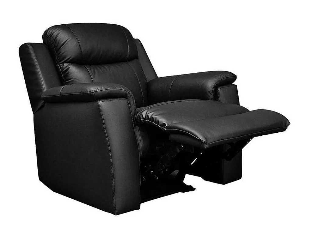 Relaxfauteuil Evasion Van Leer - Zwart-Vente-unique Discount