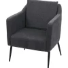 Relaxfauteuil Mcw-H93A, Stof/Textiel Donkergrijs-Vente-unique