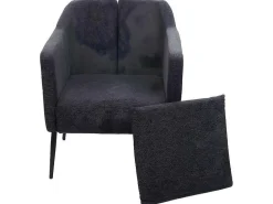 Relaxfauteuil Mcw-H93A, Stof/Textiel Donkergrijs-Vente-unique