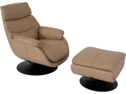 Relaxfauteuil Met Kruk Mcw-K99, Taupe-Vente-unique Best