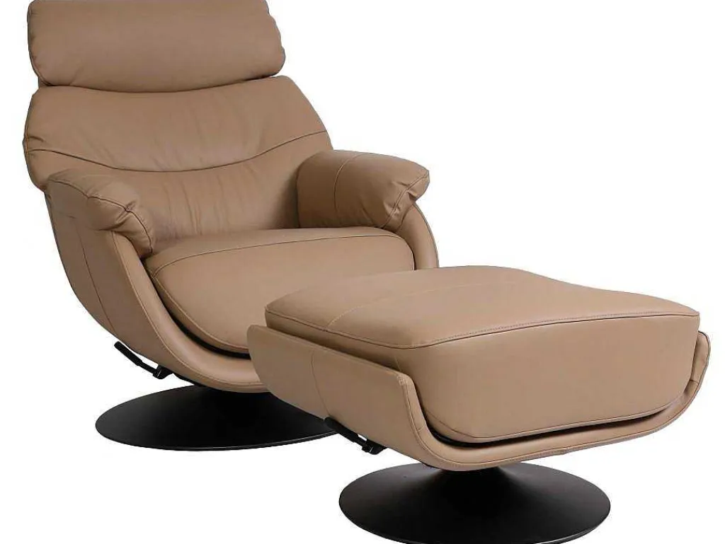 Relaxfauteuil Met Kruk Mcw-K99, Taupe-Vente-unique Best