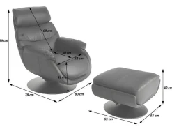 Relaxfauteuil Met Kruk Mcw-K99, Taupe-Vente-unique Best