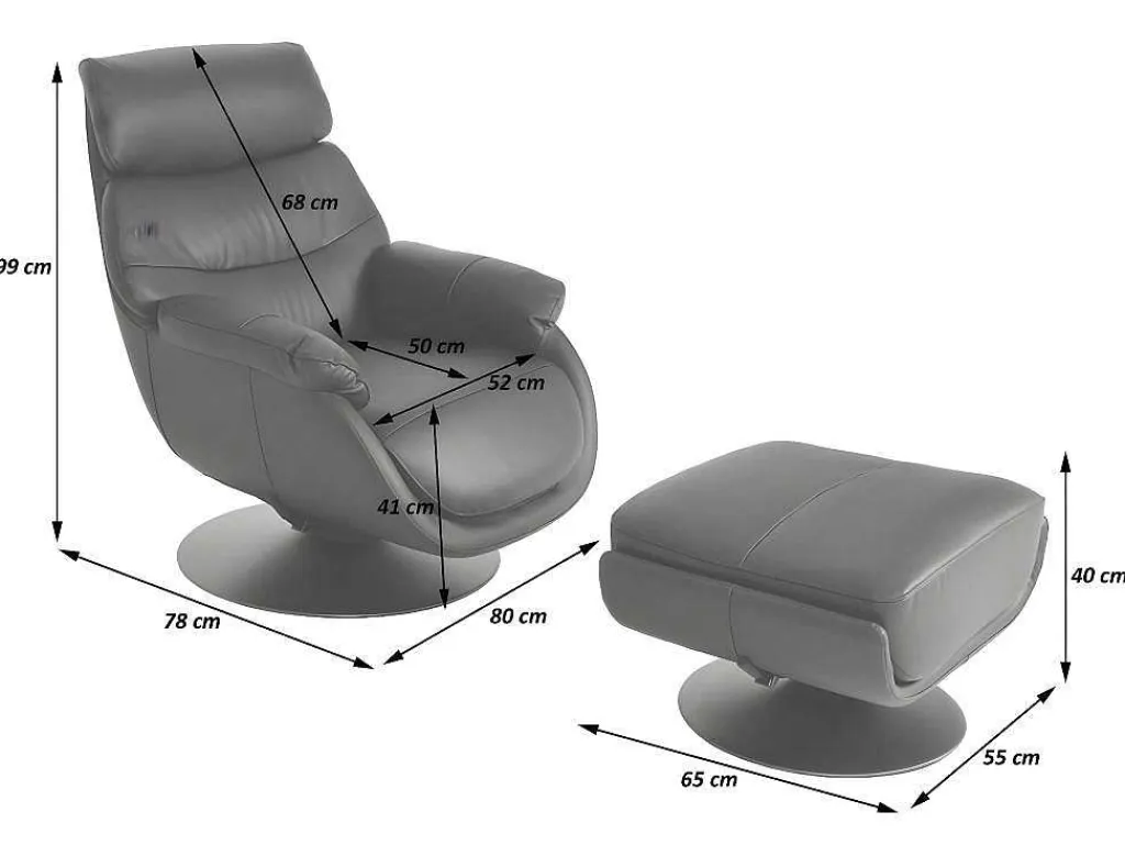 Relaxfauteuil Met Kruk Mcw-K99, Taupe-Vente-unique Best