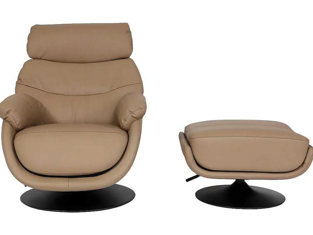 Relaxfauteuil Met Kruk Mcw-K99, Taupe-Vente-unique Best