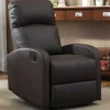 Relaxfauteuil Van Kunstleer Isao - Zwart-Vente-unique New