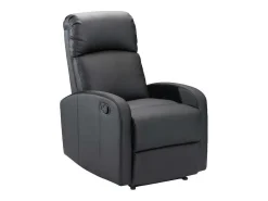 Relaxfauteuil Van Kunstleer Isao - Zwart-Vente-unique New