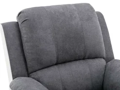 Relaxfauteuil Van Microvezel En Grijs En Wit Kunstleer Brody-Vente-unique Discount