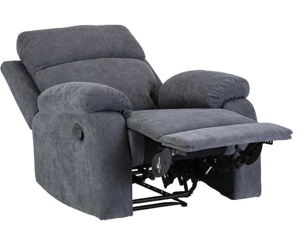 Relaxfauteuil Van Stof Tolzano - Antraciet-Vente-unique Hot