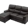Relaxhoekbank Met Hoek Links Van Bruin Kunstleer Canby-Vente-unique Clearance