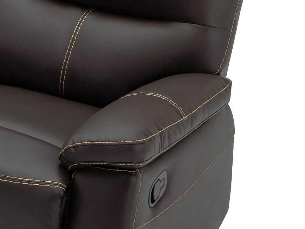 Relaxhoekbank Met Hoek Links Van Bruin Kunstleer Canby-Vente-unique Clearance