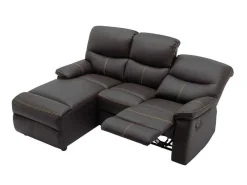 Relaxhoekbank Met Hoek Links Van Bruin Kunstleer Canby-Vente-unique Clearance