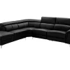 Relaxhoekbank Van Leer Sitia - Elektrisch - Zwart - Hoek Links-Vente-unique Hot