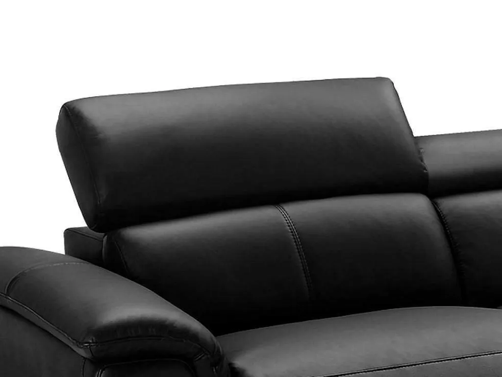 Relaxhoekbank Van Leer Sitia - Elektrisch - Zwart - Hoek Links-Vente-unique Hot