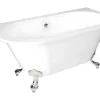 Retro Halflosstaand Bad Met Poten - 154 L - 150 X 74 X 61 Cm - Wit - Acryl - Sparus-Shower & Design New