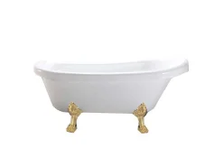 Retro Vrijstaand Bad 170 X 80 Cm Met Gouden Pootjes + Mengkraan Marigold-ELITESHOPPING