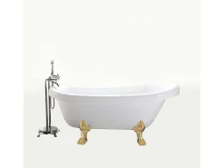 Retro Vrijstaand Bad 170 X 80 Cm Met Gouden Pootjes Marigold-ELITESHOPPING Best