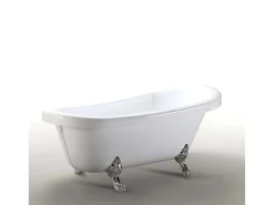 Retro Vrijstaand Bad 170 X 80 Cm Met Zilveren Poten + Mengkraan Marigold-ELITESHOPPING Clearance