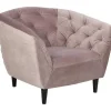 Rian Fauteuil In Dusty Rose Met Zwarte Poten.-Vente-unique Online