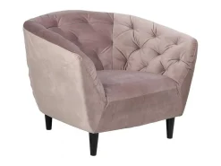 Rian Fauteuil In Dusty Rose Met Zwarte Poten.-Vente-unique Online