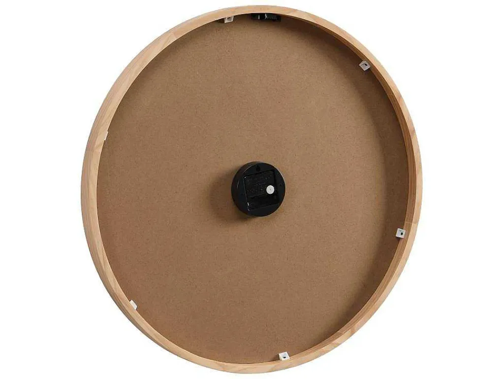 Rieten Wandklok - D60 Cm - Mdf En Hout - Naturel - Fietra-OZAIA Online