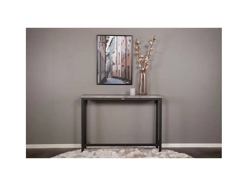 Rise Sidetable 30X110 Cm Beton Decor, Zwart.-Venture Home Clearance